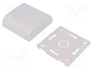 Enclosure: wall mounting; X: 80mm; Y: 80mm; Z: 25mm; ABS; white 