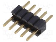 Connector: pin strips; pin header; male; PIN: 5; straight; 1.27mm CONNFLY