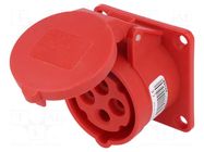 Connector: AC supply 3-phase; socket; female; 16A; 400VAC; IP44 PCE