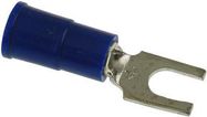 TERMINAL, BLOCK FORK, STUD 6, CRIMP, BLUE