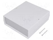 Enclosure: with panel; CAB; X: 129mm; Y: 134mm; Z: 47mm; ABS TEKO