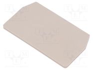 End/partition plate; beige; wemid; max.125°C; UL94V-0 