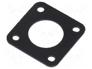 Socket gasket; flange (4 holes); 97,MS/DS; size 10SL AMPHENOL