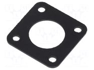 Socket gasket; flange (4 holes); size 10SL; 97,MS/DS AMPHENOL