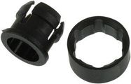 LED HOLDER, 0.3", BLACK, 5MM LED