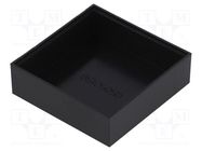 Enclosure: designed for potting; X: 50mm; Y: 50mm; Z: 15mm; ABS GAINTA