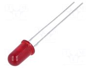 LED; red; 5mm; 6.1mcd; 60°; Front: convex; 1.9÷2.4VDC; No.of term: 2 BROADCOM (AVAGO)