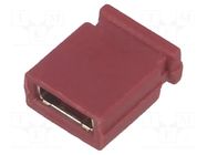 Connector: pin strips; jumper; female; 2.54mm; 1x2; Type: closed FISCHER ELEKTRONIK