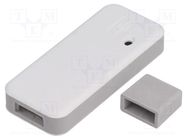 Enclosure: for USB; X: 25mm; Y: 58mm; Z: 10mm; TEK-BERRY; light grey TEKO