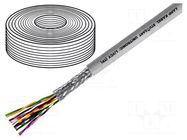 Wire; UNITRONIC® LiYCY (TP); 2x2x0.75mm2; PVC; grey; 500V; CPR: Eca LAPP