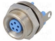 Connector: M9; socket; female; Plating: gold-plated; Urated: 60V TE Connectivity