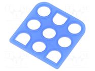 Profile gasket; PIN: 9; 6.35mm; 3x3; Universal MATE-N-LOK TE Connectivity