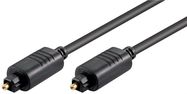 Toslink Cable 5 mm, 0.5 m, black - Toslink male > Toslink male, ø 5 mm