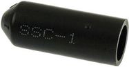 HEAT SHRINK END CAP, 10MM ID, PO, BLACK, 1.5"