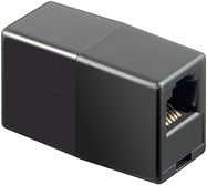 Telephone Adapter, black - RJ12 female (6P6C) > RJ12 female (6P6C)