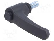 Lever; adjustable; Thread len: 20mm; Lever length: 63mm; -30÷130°C ELESA+GANTER