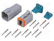 Connector: wire-wire; plug; male + female; AT; for cable; PIN: 6 AMPHENOL