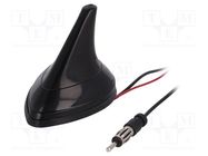 Antenna; SHARK; AM,FM; DIN; 2dB; 5dB; black; 12VDC JC Antenna