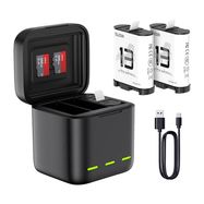 Three-channel battery charger for GoPro Hero 13 Black Telesin (S0-BCG-10-TGP), Telesin