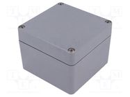 Enclosure: multipurpose; X: 120mm; Y: 122mm; Z: 90mm; EURONORD; grey FIBOX