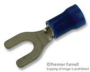 TERMINAL, SPADE/FORK, #8, CRIMP, BLUE