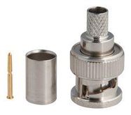 RF/COAXIAL, BNC PLUG, STRAIGHT, 75 OHM, CRIMP