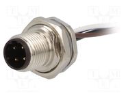 Connector: M12; socket; PIN: 4; male; D code-Ethernet; cables; IP67 TE Connectivity