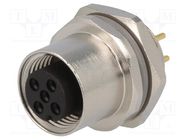 Connector: M12; socket; PIN: 5; female; A code-DeviceNet / CANopen TE Connectivity