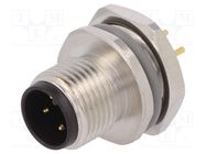 Connector: M12; socket; PIN: 4; male; A code-DeviceNet / CANopen TE Connectivity