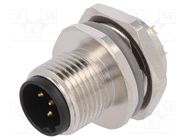 Connector: M12; socket; PIN: 5; male; B code-Profibus; soldering TE Connectivity