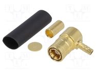 Connector: SMB; plug; female; angled 90°; 50Ω; crimped; for cable AMPHENOL RF