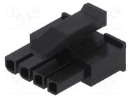 Connector: wire-wire; plug; female; Micro MATE-N-LOK; 3mm; PIN: 4 TE Connectivity