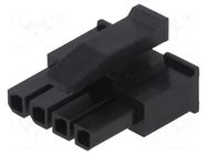 Connector: wire-wire; plug; female; Micro MATE-N-LOK; 3mm; PIN: 4 TE Connectivity