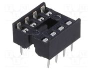 Socket: integrated circuits; DIP8; 7.62mm; THT; Pitch: 2.54mm 