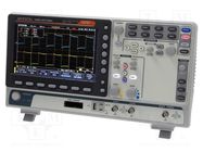 Oscilloscope: mixed signal; Ch: 2; 70MHz; 1Gsps; 10Mpts; LCD TFT 8" 