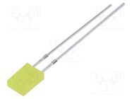 LED; rectangular; 2x4.95x6.96mm; yellow; 45÷68mcd; 150°; 20mA 