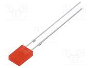 LED; rectangular; 2x4.95x6.96mm; red; 45÷68mcd; 150°; Front: flat OPTOSUPPLY