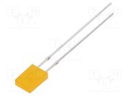 LED; rectangular; 2x4.95x6.96mm; orange; 68÷100mcd; 150°; 20mA OPTOSUPPLY