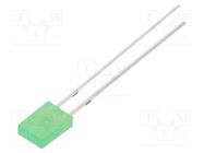 LED; rectangular; 2x4.95x6.96mm; yellow green; 10÷20mcd; 150° 