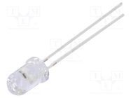 LED; 5mm; blue; blinking; 2000÷2500mcd; 30°; 3÷5V; 20mA; 6.8Hz 