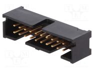 Connector: IDC; socket; male; PIN: 20; straight; THT; gold-plated TE Connectivity