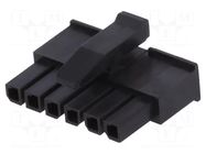 Connector: wire-wire; plug; female; Micro MATE-N-LOK; 3mm; PIN: 6 TE Connectivity