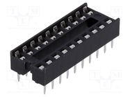 Socket: integrated circuits; DIP20; 7.62mm; THT; Pitch: 2.54mm 