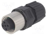 Connector: M12; plug; PIN: 5; female; A code-DeviceNet / CANopen AMPHENOL LTW