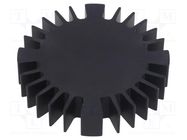 Heatsink; LED; Ø: 70mm; H: 15mm; black FISCHER ELEKTRONIK