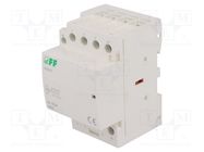 Contactor: 4-pole installation; 63A; 230VAC; NC + NO x3; IP20 F&F