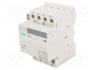 Contactor: 4-pole installation; 40A; 230VAC; NC + NO x3; IP20 F&F