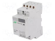 Contactor: 4-pole installation; 25A; 24VAC; NC + NO x3; IP20 F&F