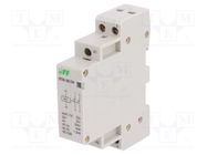 Contactor: 2-pole installation; 25A; 24VAC; NO x2; IP20; -25÷50°C F&F