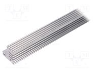 Heatsink: extruded; TO220; natural; L: 1000mm; W: 30mm; H: 31mm; screw 